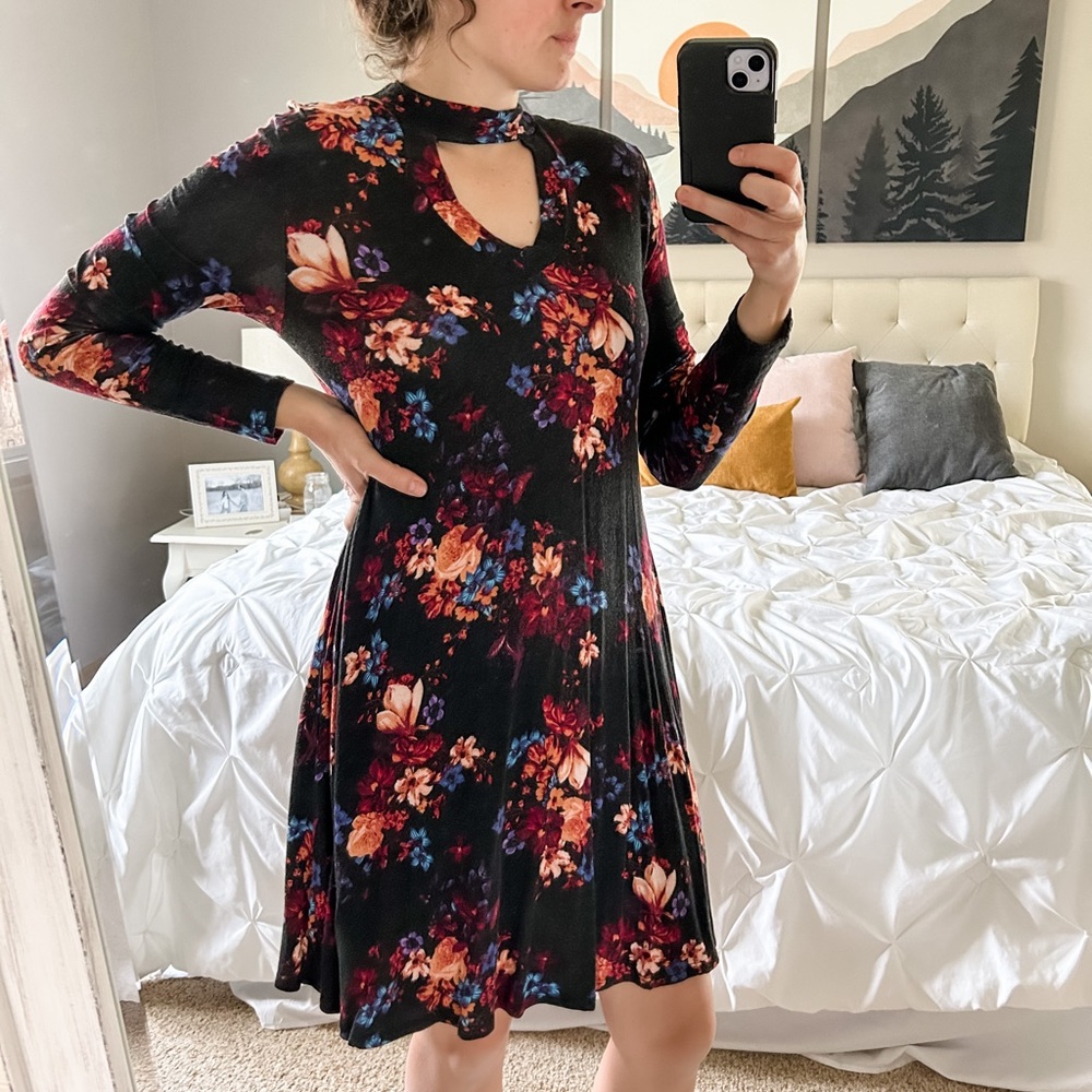 Altar’d State dark floral swing dress